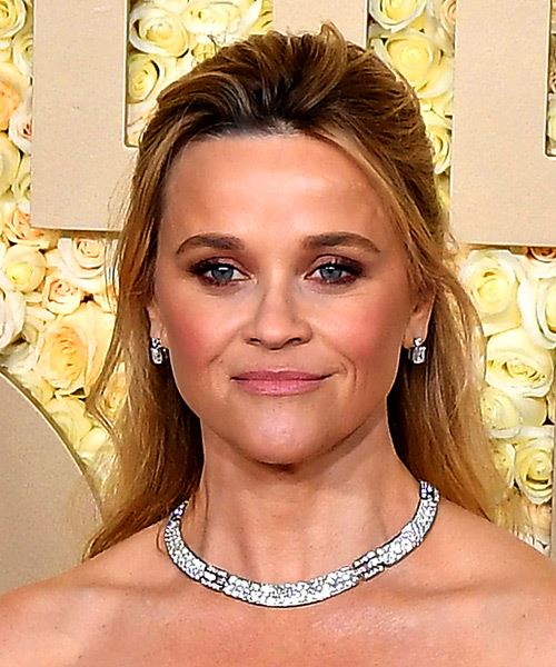 Reese Witherspoon Half-Up Swept-Back Hairstyle