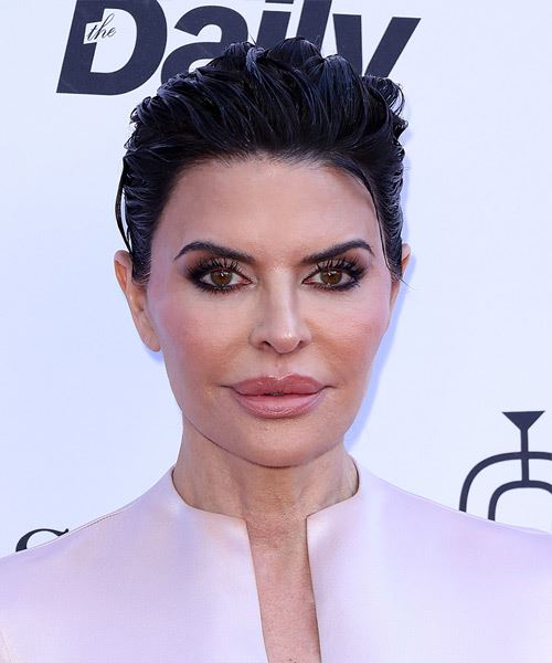 Lisa Rinna Short Slicked-Back Hairstyle - side view