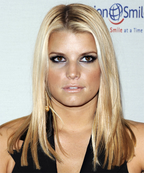 Jessica Simpson Long Straight Hairstyle - Hairstyles