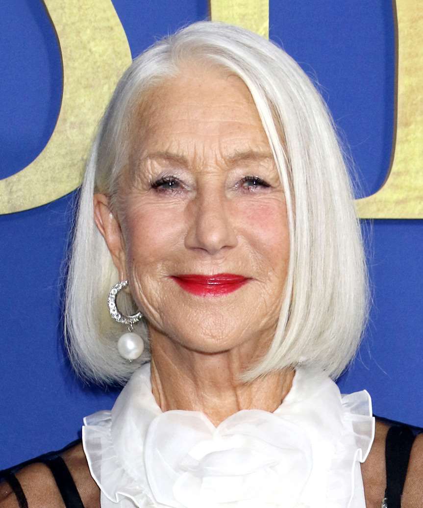 Helen Mirren Blunt Cut Bob