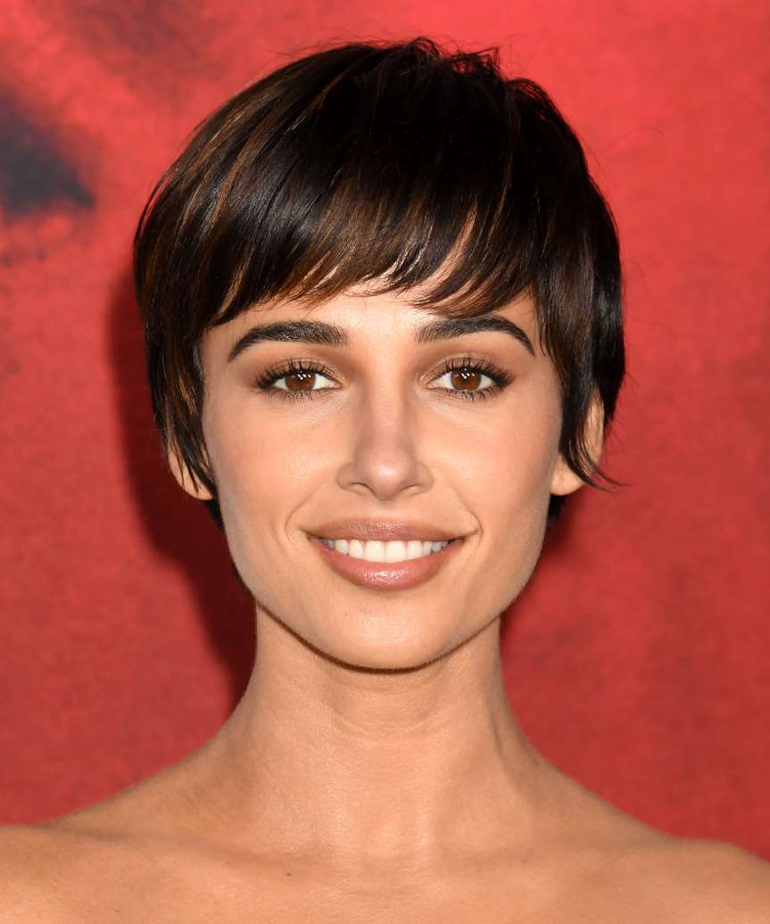 Naomi Scott sophisticated Pixie Hair Cut