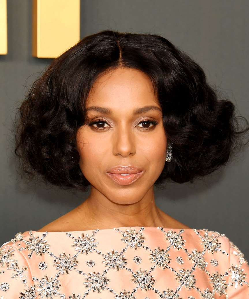 Kerry Washington Bob Hairstyle With Curls