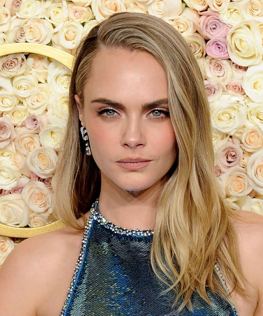 Cara Delevingne Hairstyle - Golden Globe Awards 2025