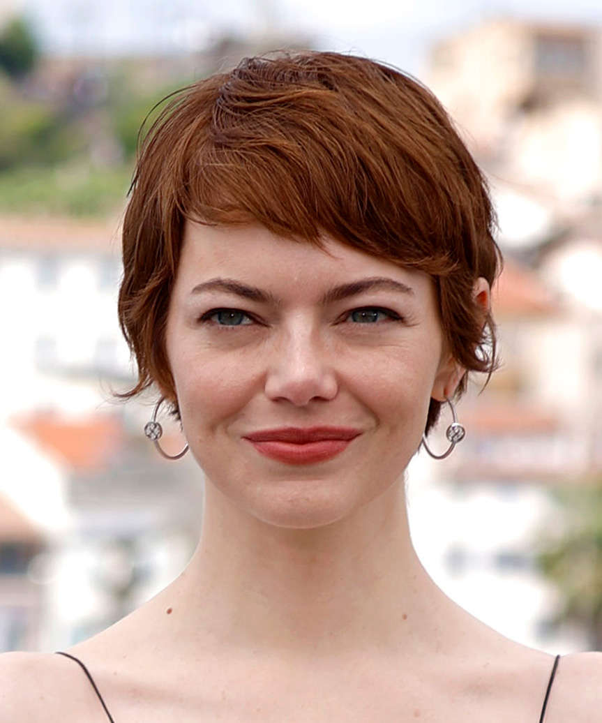 Emma Stone Strawberry Blonde Pixie Hair Cut
