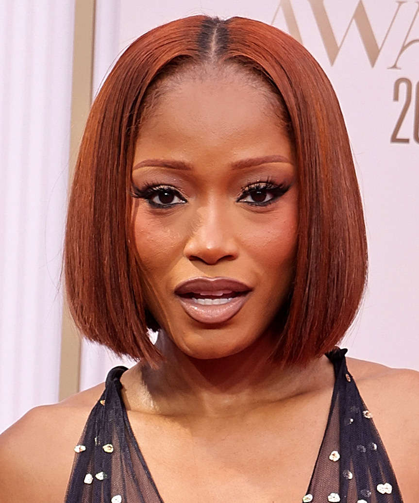 Keke Palmer Blunt Bob Haircut With Middle Part