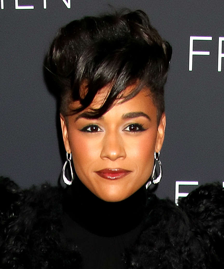 Ariana DeBose Edgy Undercut Hairstyle With Bold Bangs