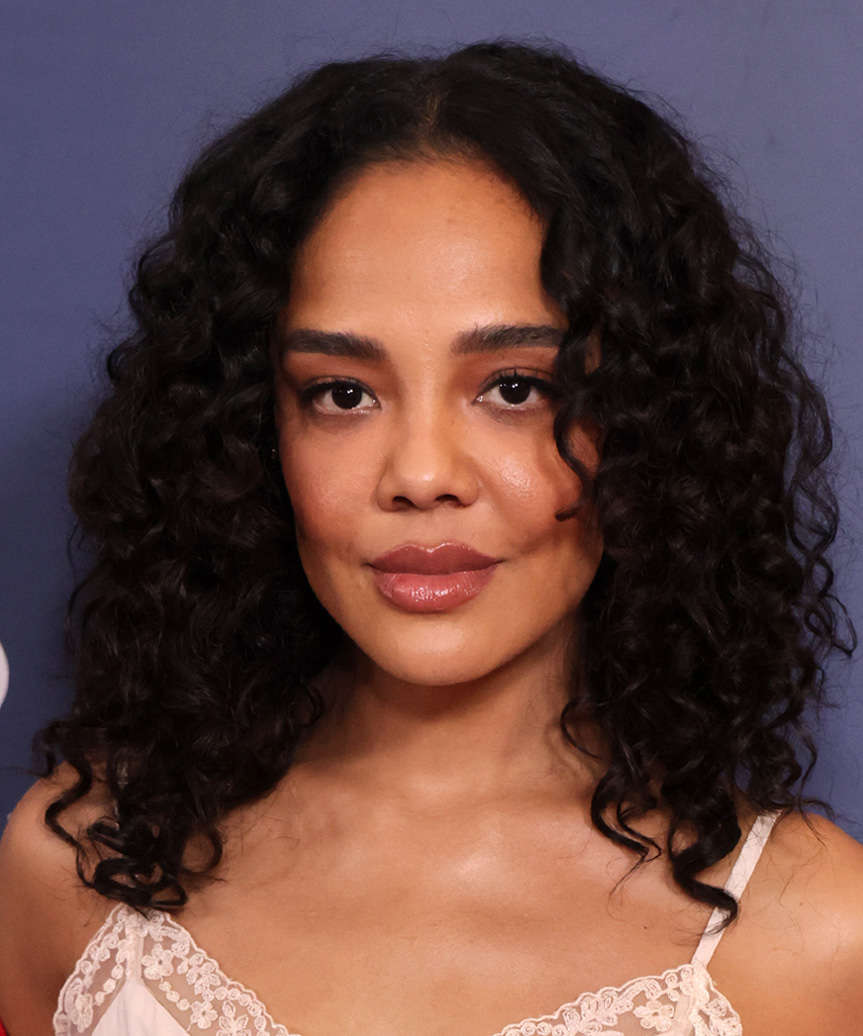 Tessa Thompson Bob Haircut With Tight Curls