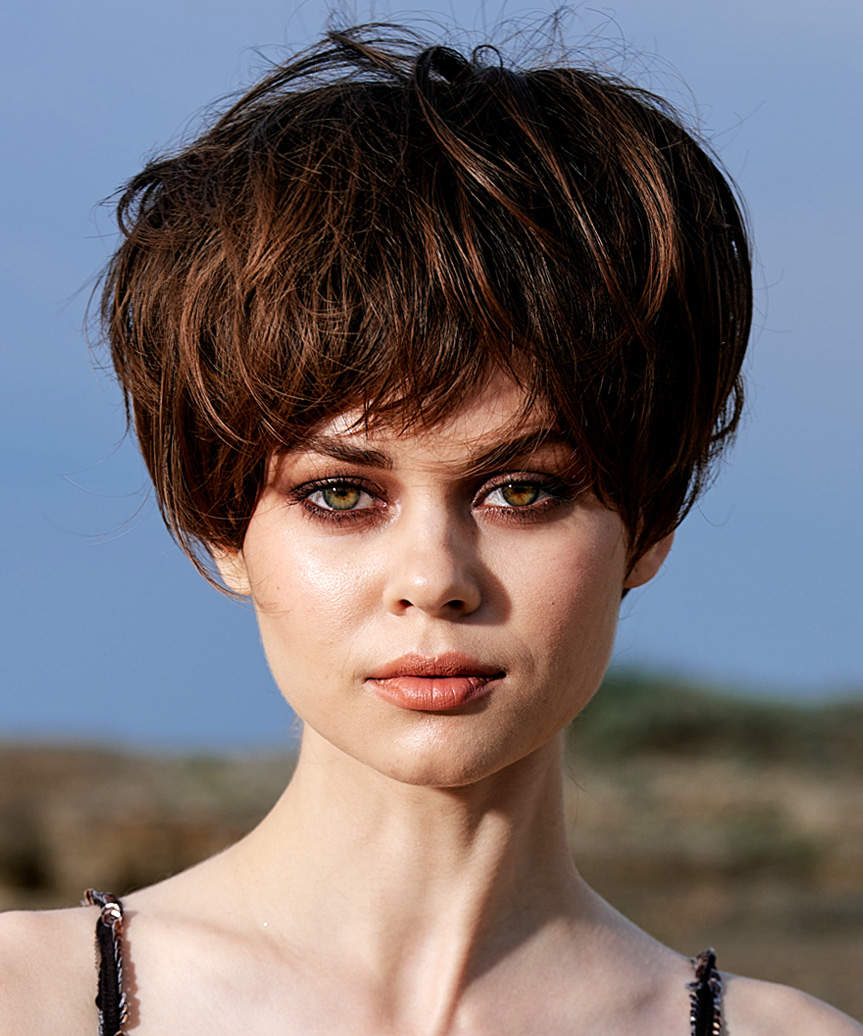 Voluminous Pixie Hair Cut With Subtle Highlights