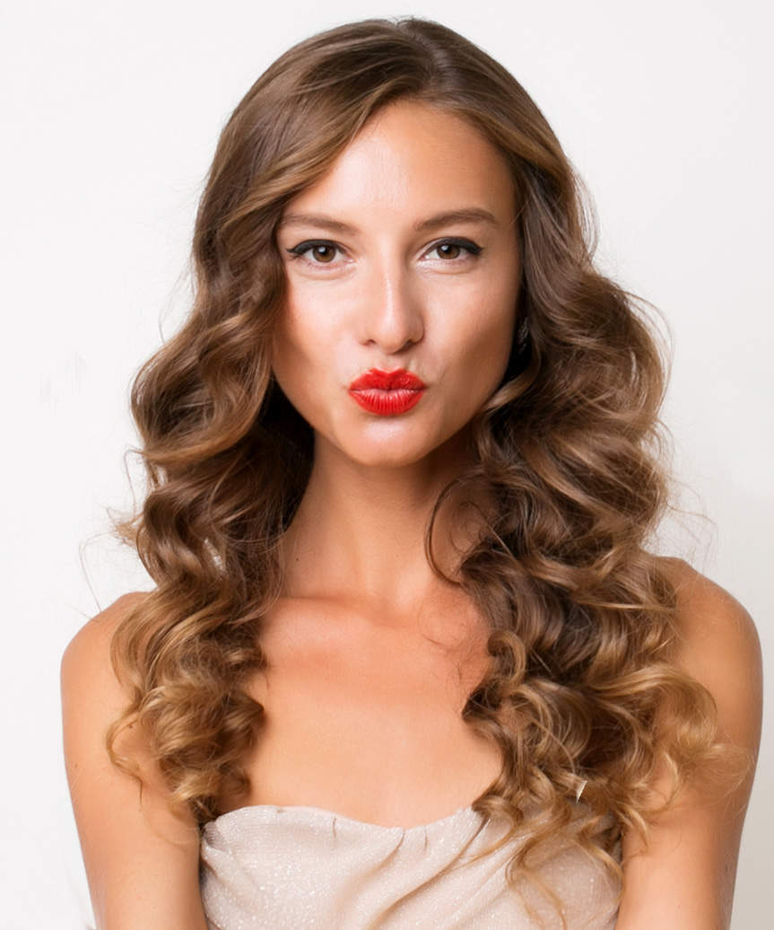 Long Hairstyle With Romantic Waves And Curls