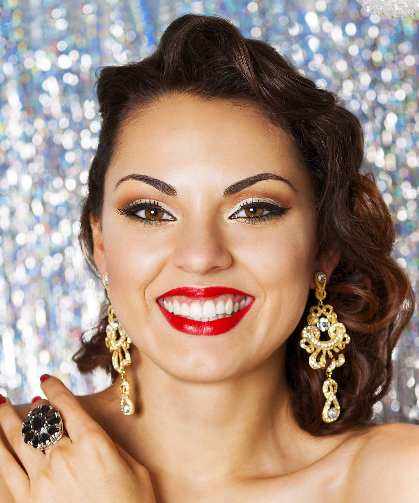 Formal Medium-Length Hairstyle With Flowing Curls