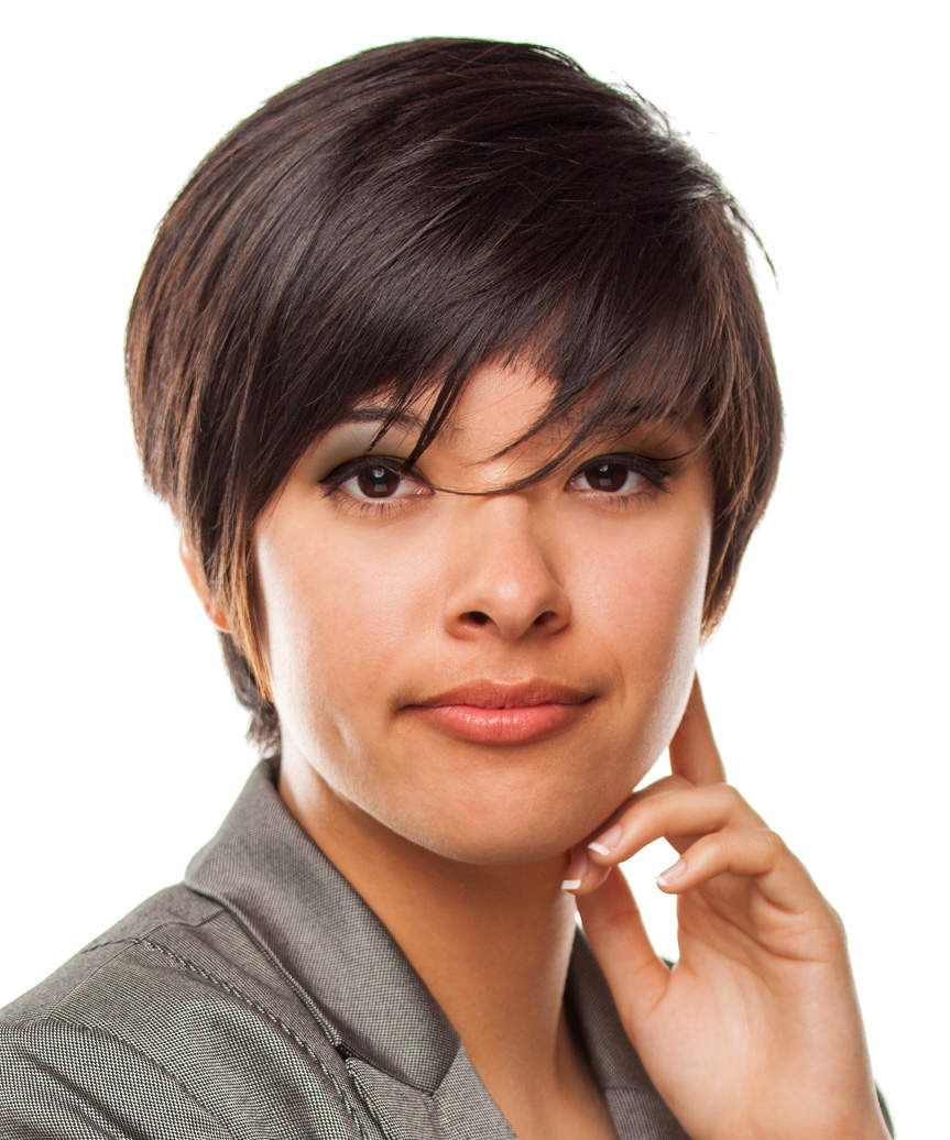 Trendy Side-Swept Pixie Hair Cut