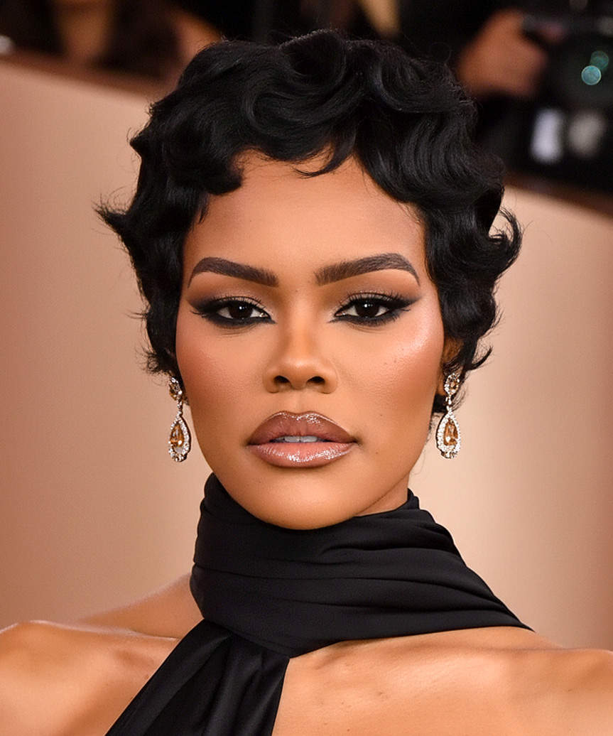 Teyana Taylor Pixie Hair Cut With Curls