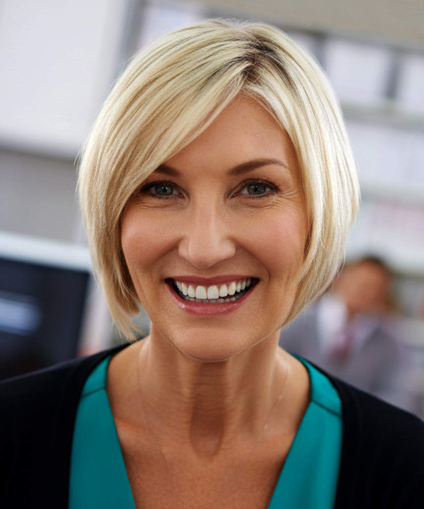 Modern Jaw-Length Face-Framing Bob Cut