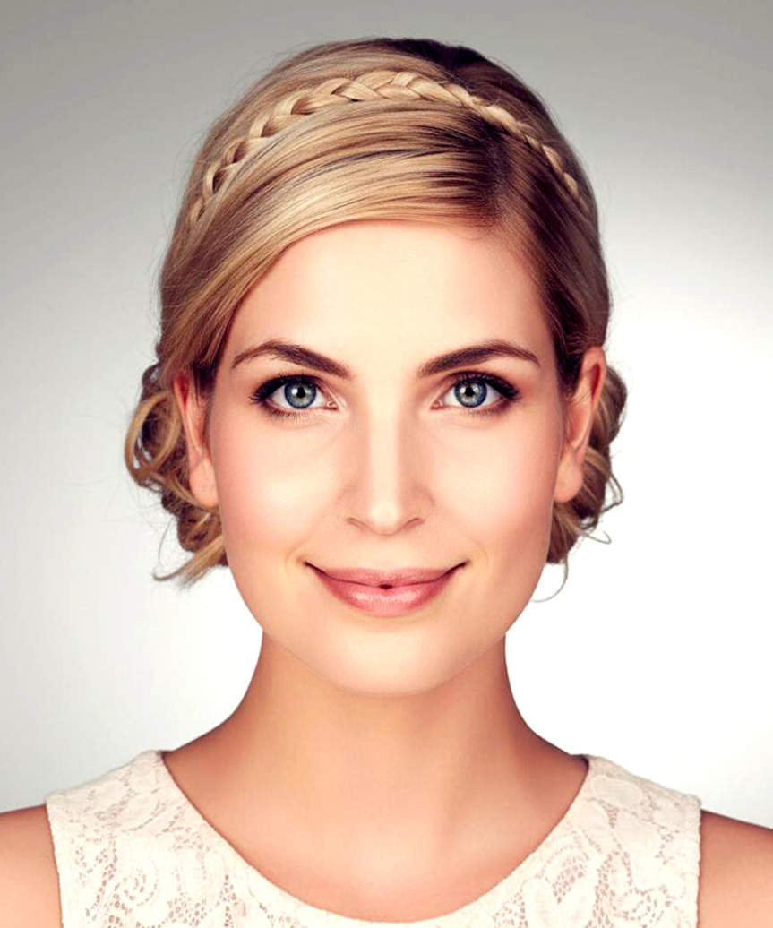 Elegant Updo With Braided Headband