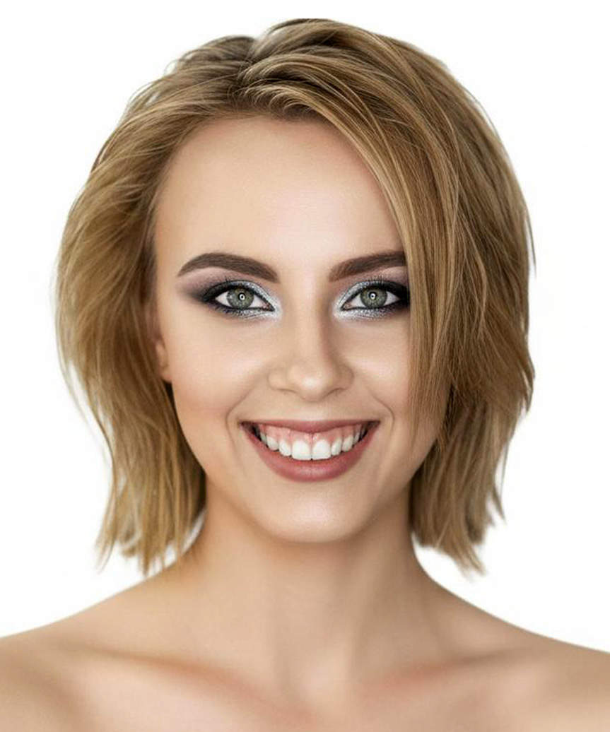 Short Wet-Look Textured Bob Haircut