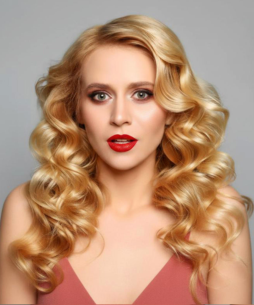 Glamorous Vintage Hairstyle With Hollywood Waves