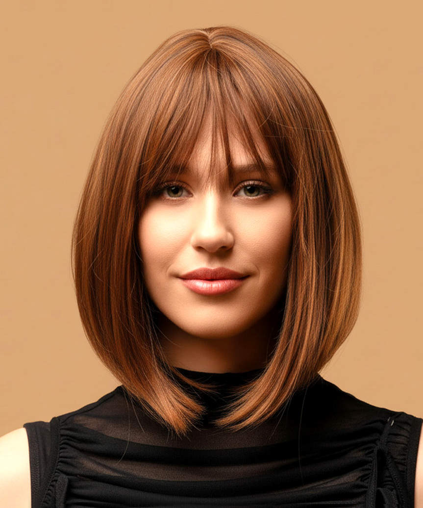 Sleek Inverted A-Line Lob With Round Shape