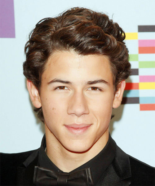 Nick Jonas Short Wavy     Hairstyle  