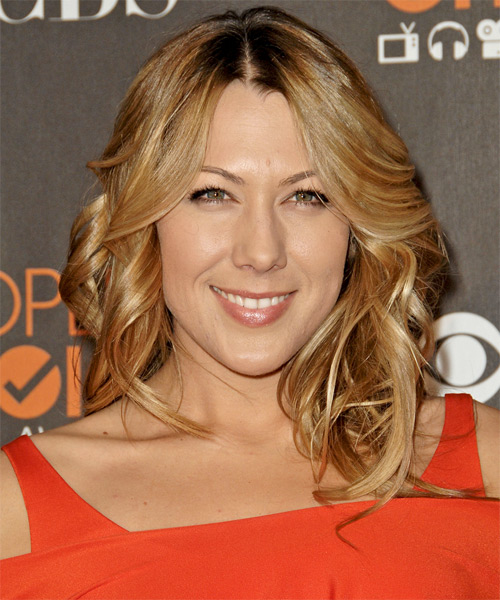 Colbie Caillat Long Wavy   Dark Copper Blonde   Hairstyle