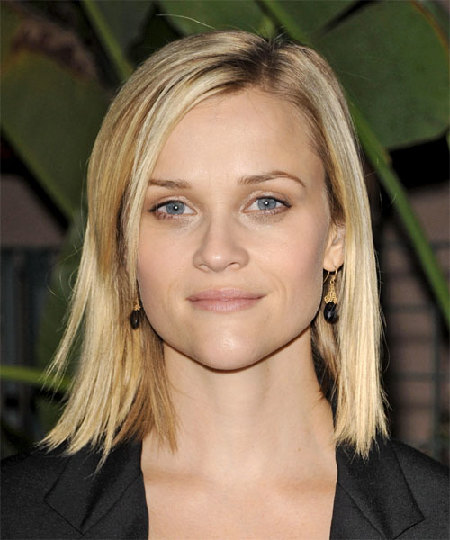 Reese Witherspoon Medium Straight    Blonde Bob  Haircut
