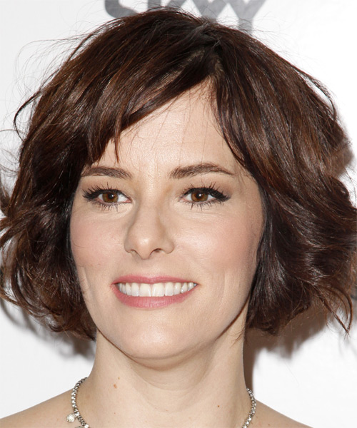 Parker Posey Medium Wavy   Dark Brunette   Hairstyle