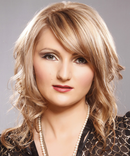 Long Soft And Bouncy Blonde Hairstyle With Face-Framing Bangs