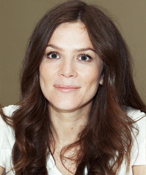 Anna Friel Long Wavy    Chocolate Brunette   Hairstyle