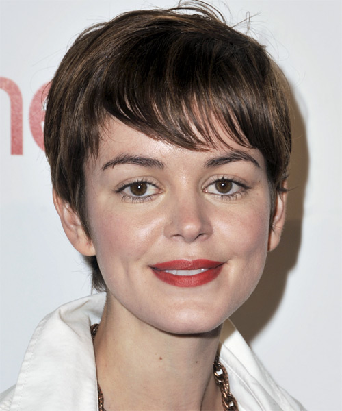 Nora Zehetner      Brunette Pixie  Haircut