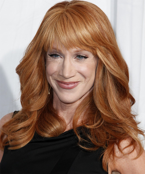 Kathy Griffin Long Wavy Red hairstyle
