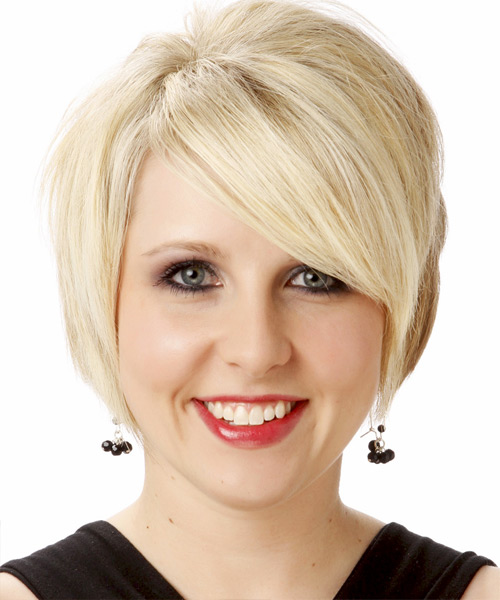 Short Straight Light Blonde Hairstyle