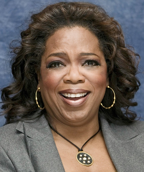Oprah Winfrey Medium Curly     Hairstyle