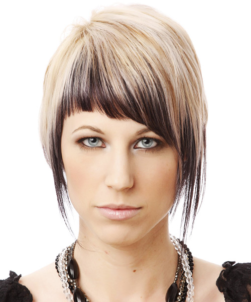 Short Two-Toned Hairstyle With Tapered Back And Long Sides