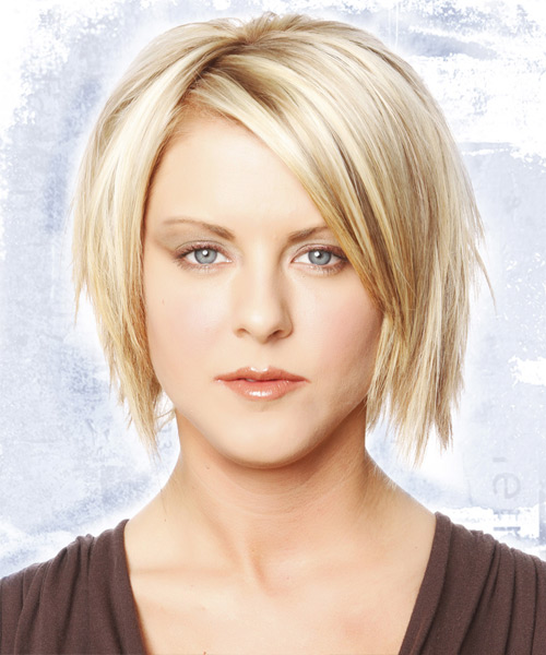 Funky blonde medium length School hairstyle