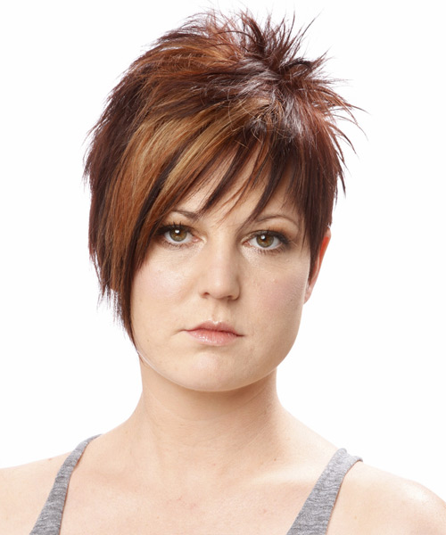 Short And Funky Straight Hairstyle With Fabulous Highlights