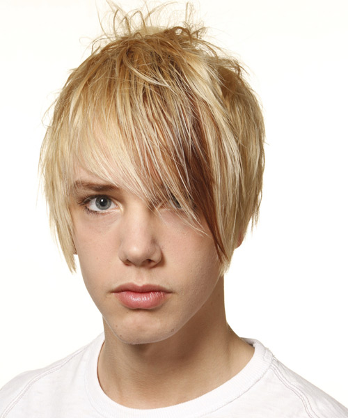 Short Straight    Blonde   Hairstyle for Men