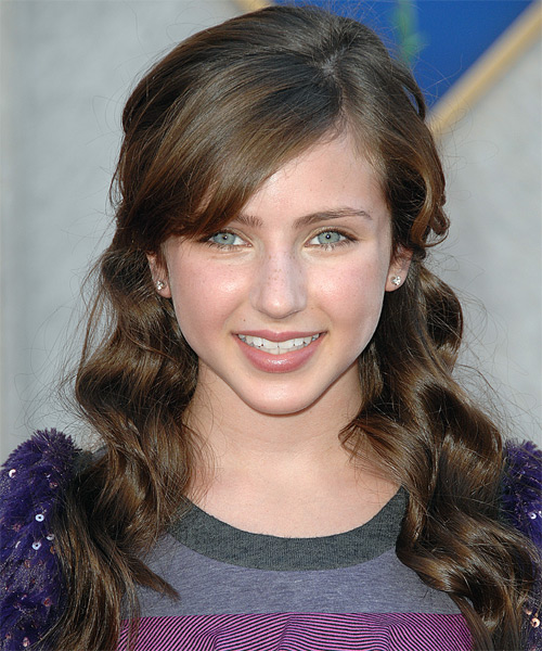 Ryan Newman  Long Curly    Brunette  Half Up Half Down Hairstyle
