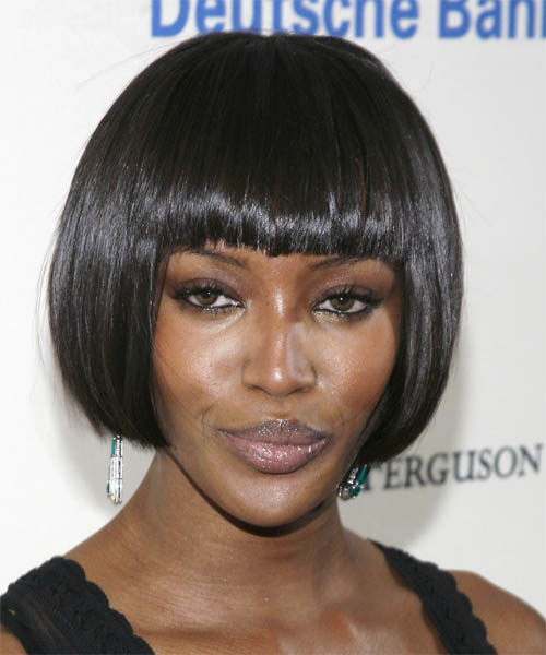 Naomi Campbell Short Straight     Hairstyle