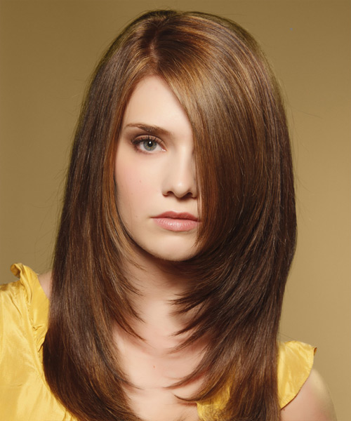 Round face haircuts shop for long straight hair