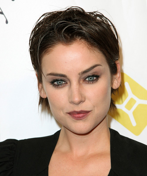 Jessica Stroup Dark Brunette Pixie