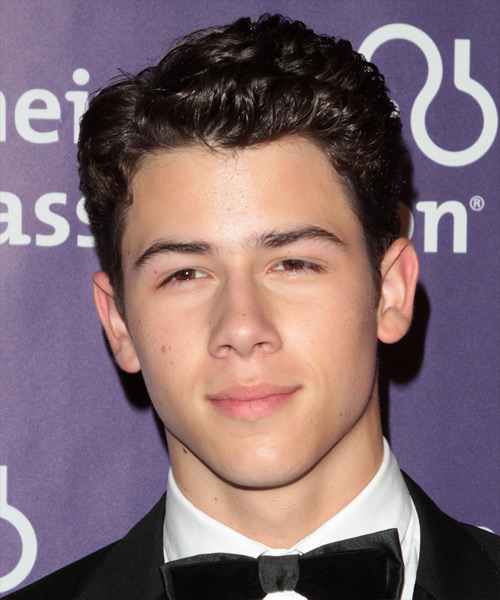 Nick Jonas Short Wavy   Dark Brunette