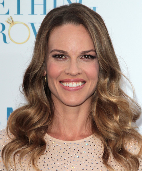 Hilary Swank Long Wavy   Light Brunette