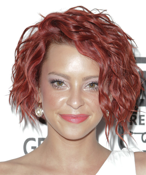 Courtney Davis Short Wavy    Red   Hairstyle