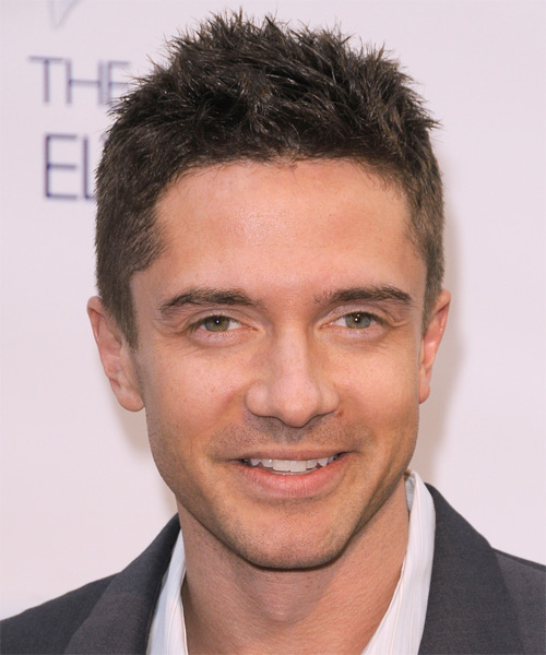Topher Grace Short Straight    Ash Brunette   Hairstyle