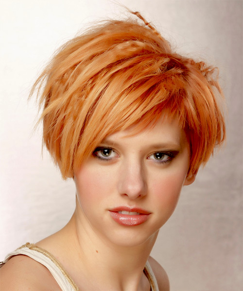  Short Straight   Orange    Hairstyle  