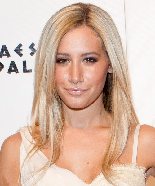 Ashley Tisdale Long Straight    Blonde   Hairstyle   with Light Blonde Highlights