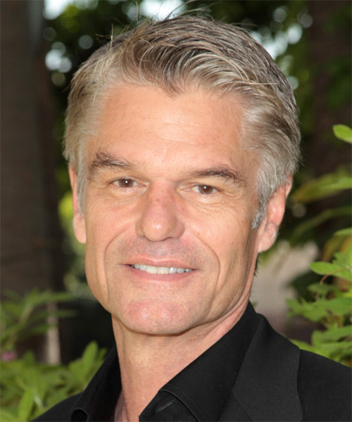 Harry Hamlin Short Straight   Light Grey     with Dark Grey Highlights