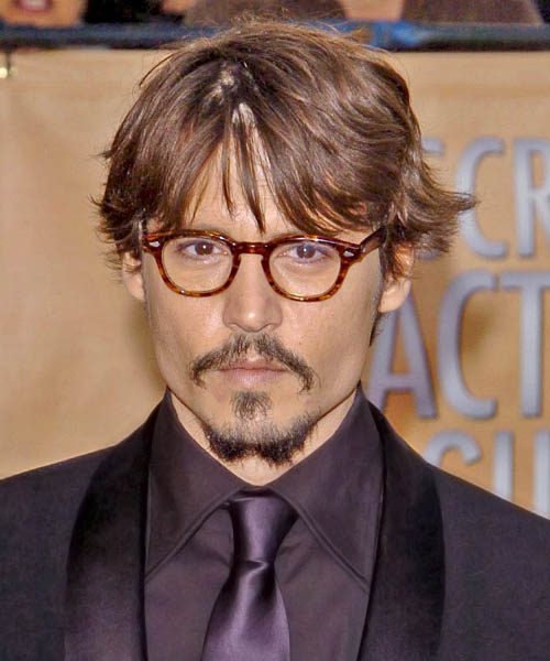 Johnny Depp Short Wavy Casual Hairstyle