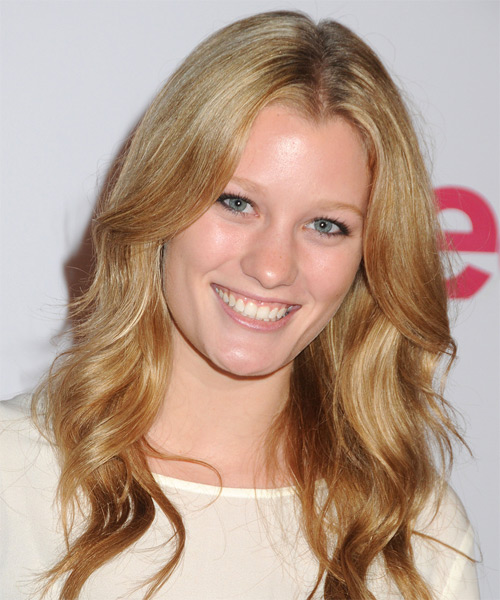 Ashley Hinshaw Long Wavy    Golden Blonde   Hairstyle   with Light Blonde Highlights