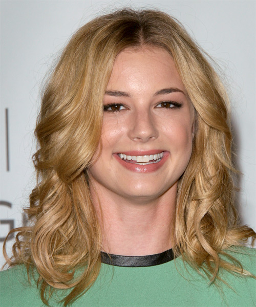 Emily VanCamp Long Wavy    Golden Blonde   Hairstyle   with Light Blonde Highlights