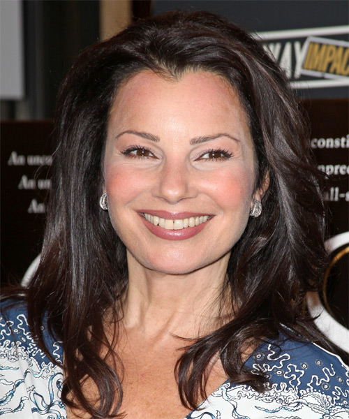 Fran Drescher Long Straight   Dark Brunette